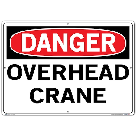 Vestil Aluminum Sign, 14-1/2" Height, 20-1/2" Width, Aluminum, Rectangle, English SI-D-61-E-AL-080